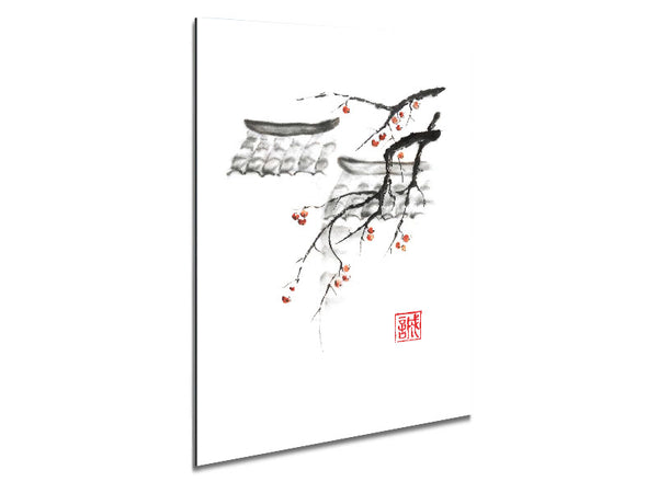 Chinesische Kirschblütendächer