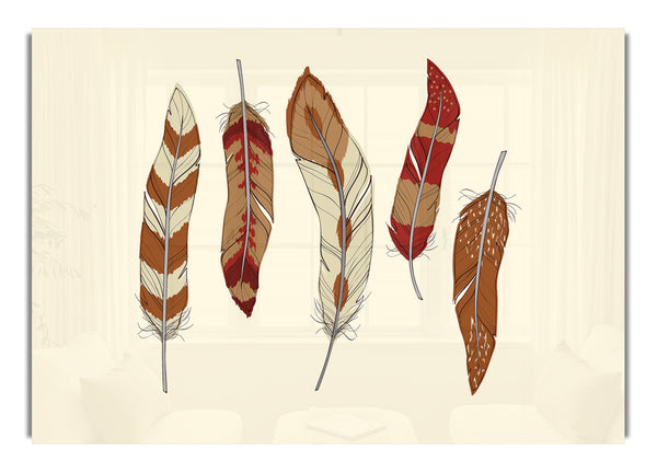 Red Indian Feathers