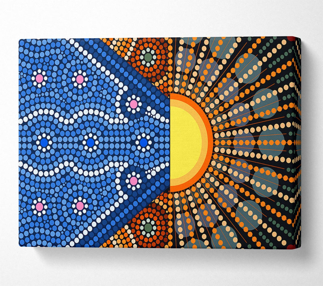 Picture of Aboriginal Pattern 9 Canvas Print Wall Art