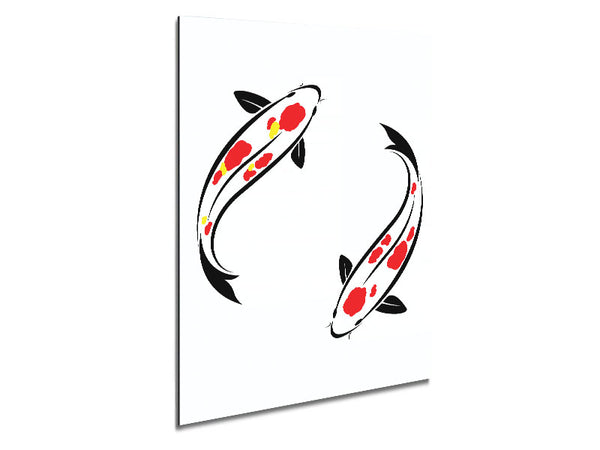 Japanese Twin Koi Metal Print