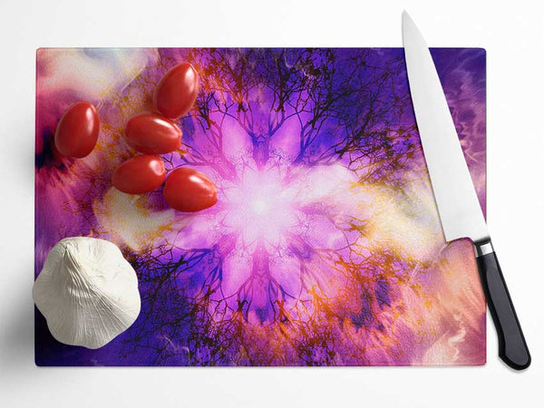 Tree Roots Of Life 2 Glass Chopping Board