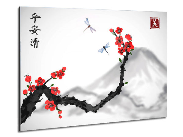 Chinesische Kirschblütenberge