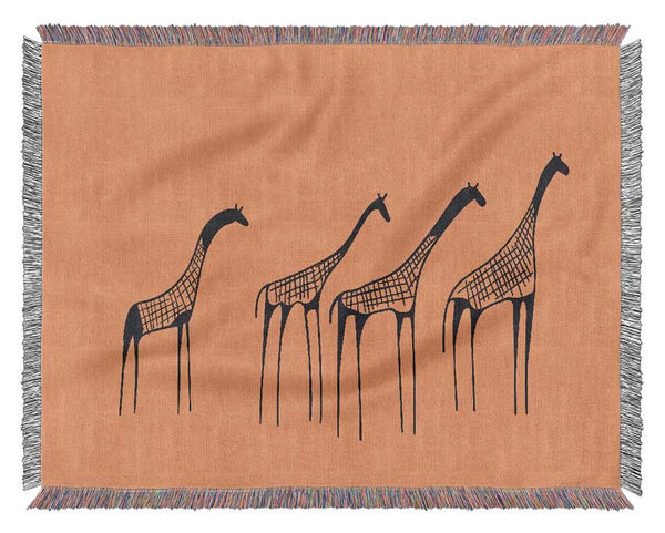 African Giraffe Woven Blanket