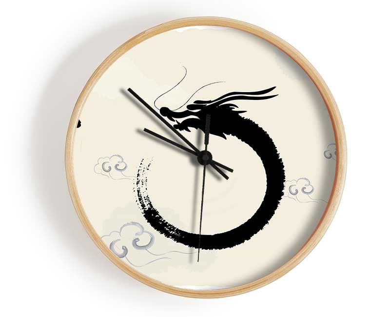 Chinese Dragon 2 Clock - Wallart-Direct UK