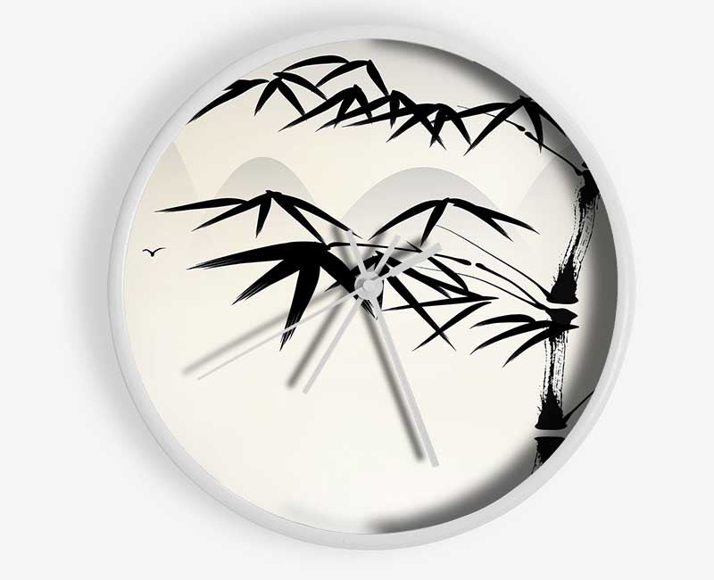 Chinese Bamboo 1 Clock - Wallart-Direct UK