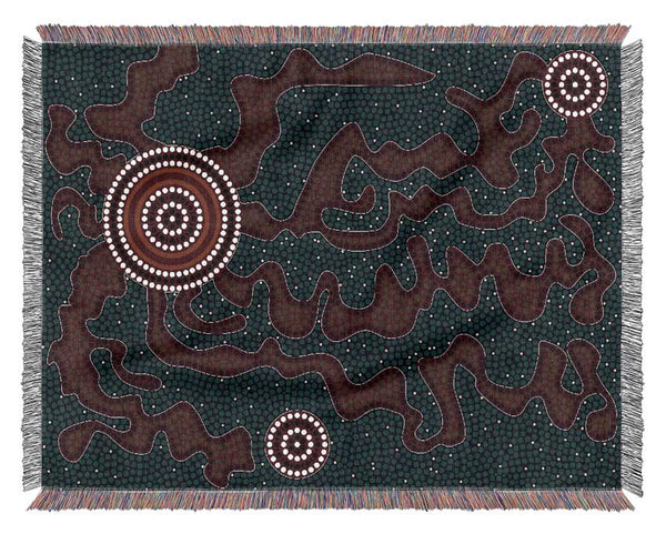 Aboriginal Pattern 3 Woven Blanket