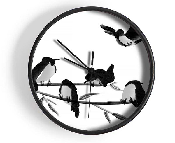 Chinese Birds Clock - Wallart-Direct UK