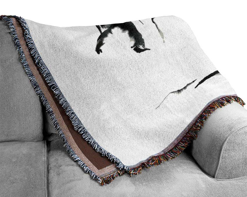 Chinese Mountain Tops 3 Woven Blanket