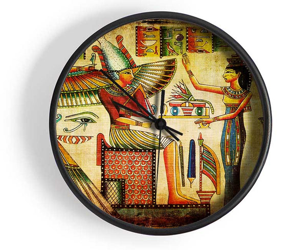 Egyptian King And Queen 2 Clock - Wallart-Direct UK