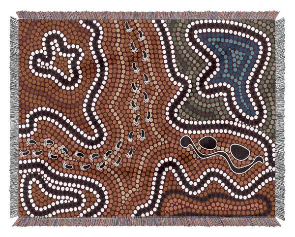 Aboriginal Pattern 5 Woven Blanket