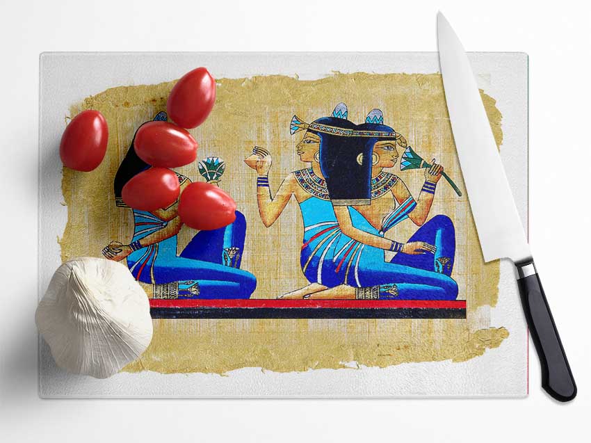 Egyptian Queens Glass Chopping Board