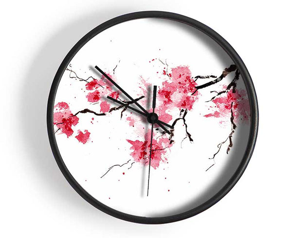 Chinese Cherry Blossom branch Clock - Wallart-Direct UK