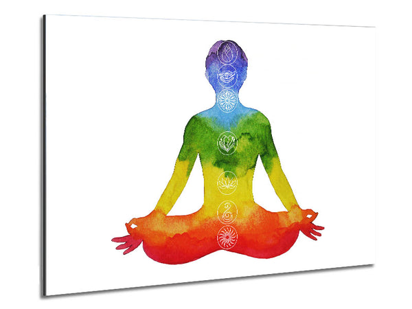 Chakra Meditation Colours 4 Metal Print