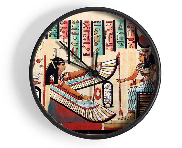 Egyptian Offering To The Queen Clock - Wallart-Direct UK
