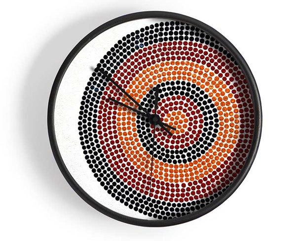 Aboriginal Pattern 7 Clock - Wallart-Direct UK