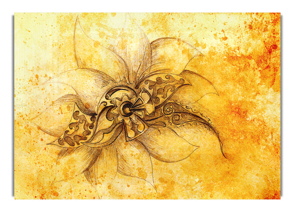 Golden Lotus Flower