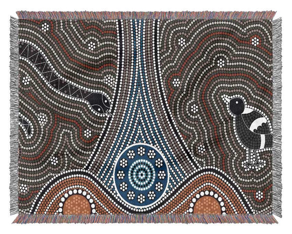 Aboriginal Pattern 8 Woven Blanket