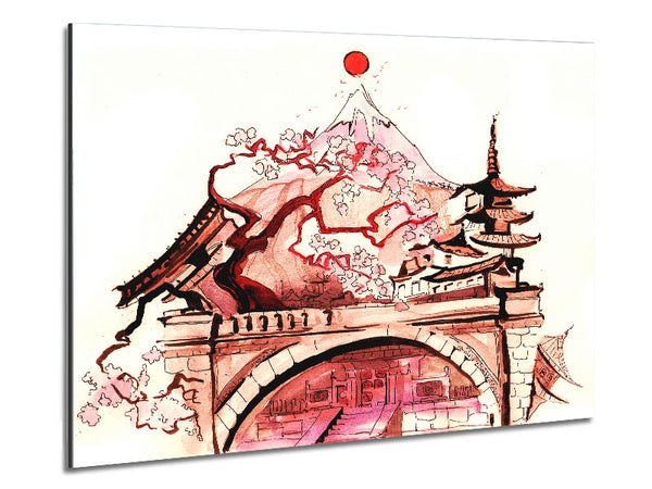 Chinesischer Kirschblütentempel