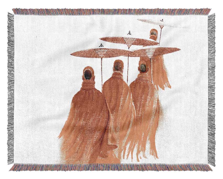 Buddhist monks Woven Blanket