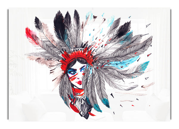 Red Indian Head Dress