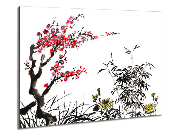 Chinesische Kirschblütengräser