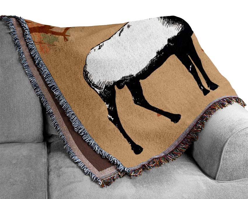 Stag In The Golden SunA Woven Blanket