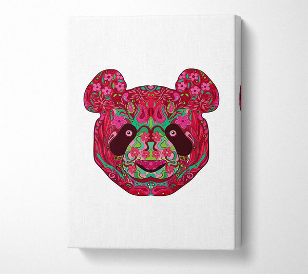 Picture of Flower Panda Canvas Print Wall Art