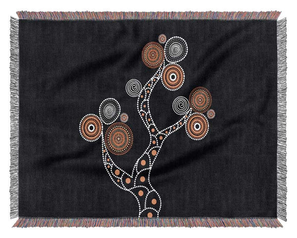 Aboriginal Tree 1 Woven Blanket