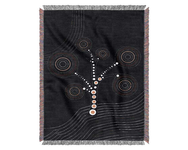 Aboriginal Tree 2 Woven Blanket