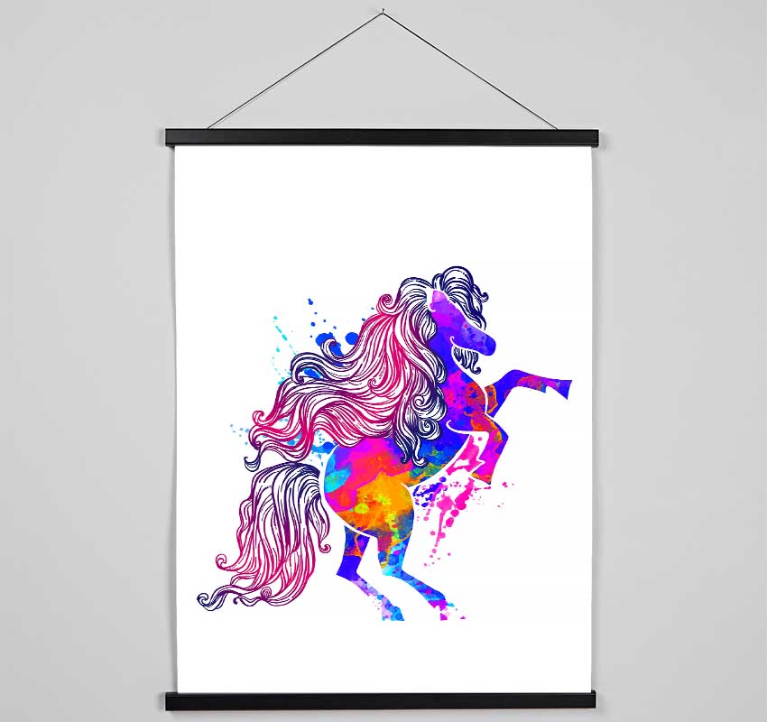 Rainbow Splash HorseA Hanging Poster - Wallart-Direct UK