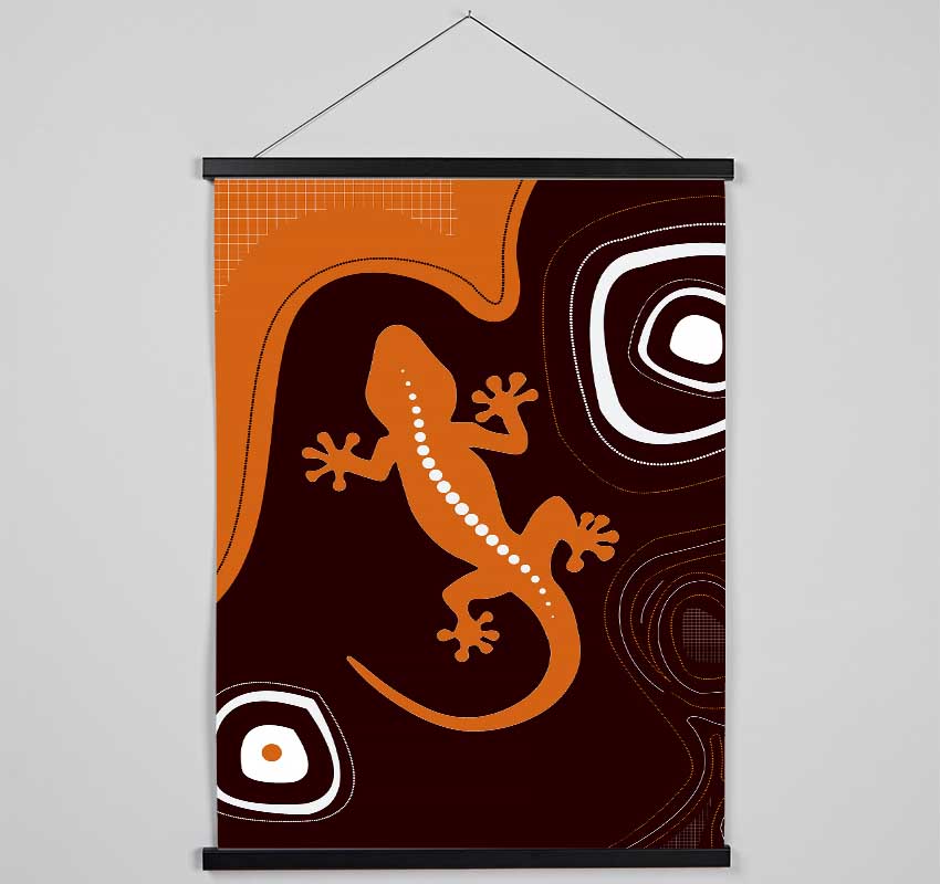 Aboriginal Lizard 3 Hanging Poster - Wallart-Direct UK