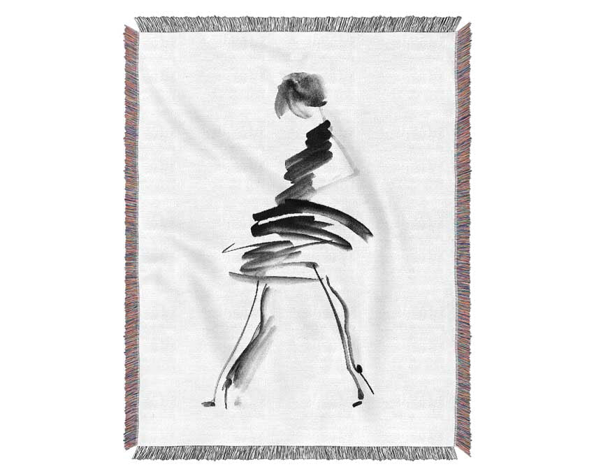 Little Black Dress 2 Woven Blanket