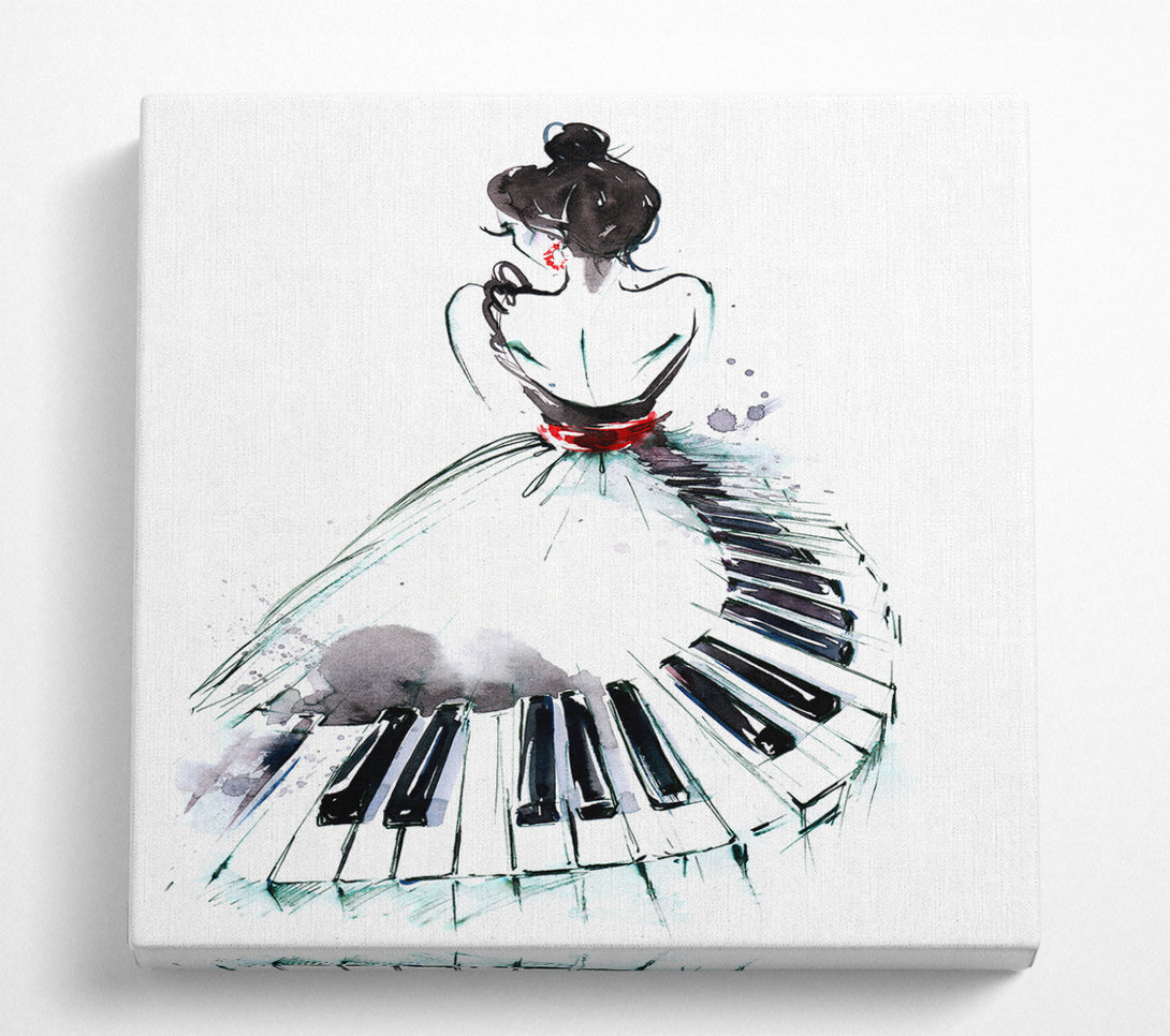 A Square Canvas Print Showing Musical Taste Square Wall Art