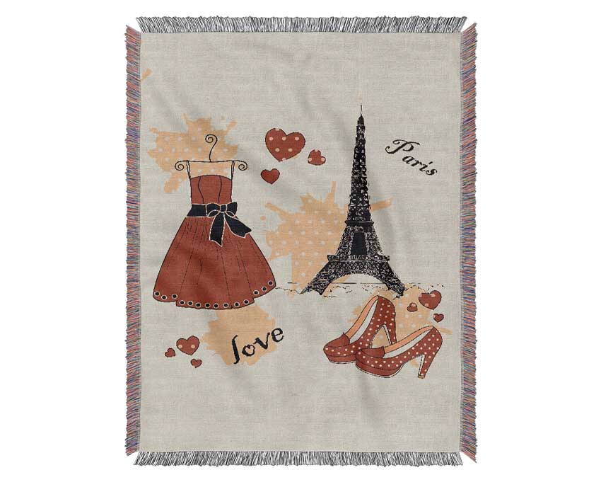 Paris With Love Woven Blanket