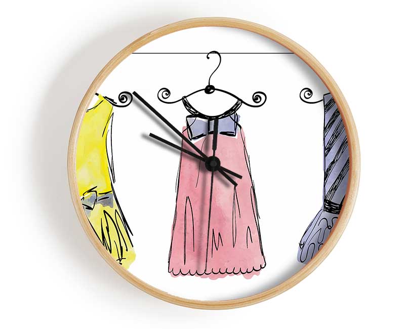 Mini Dresses Clock - Wallart-Direct UK
