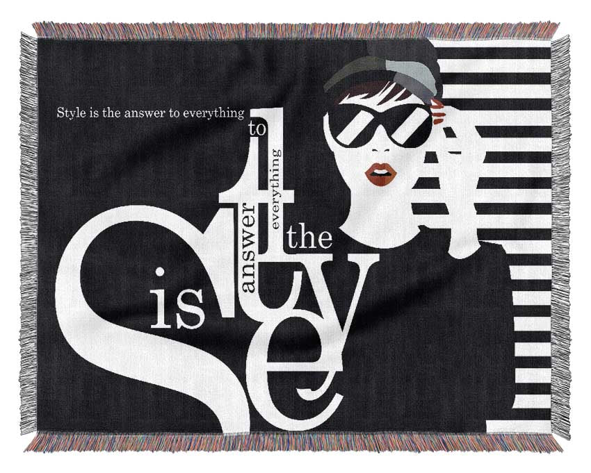 Style Is The Answer Woven Blanket