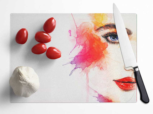 Beauty Of A Woman 2 Glass Chopping Board
