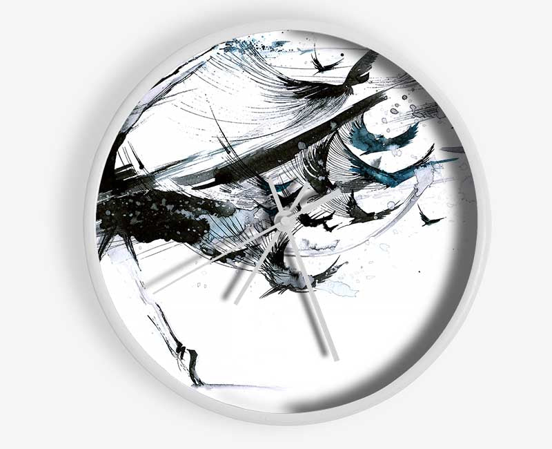 Black Birds Clock - Wallart-Direct UK