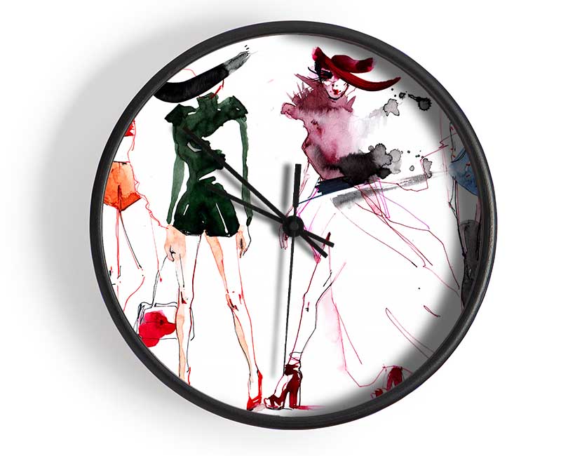 Summer Fashion Show Clock - Wallart-Direct UK