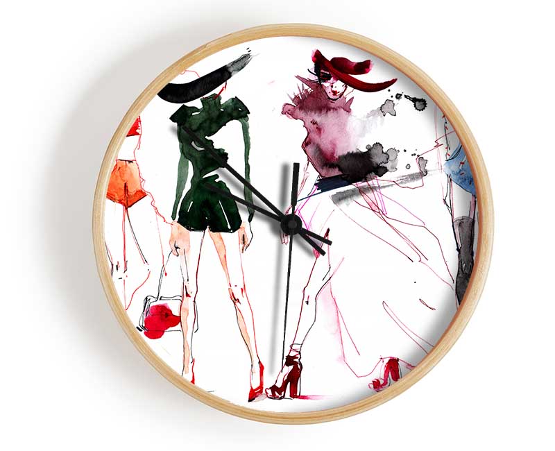 Summer Fashion Show Clock - Wallart-Direct UK