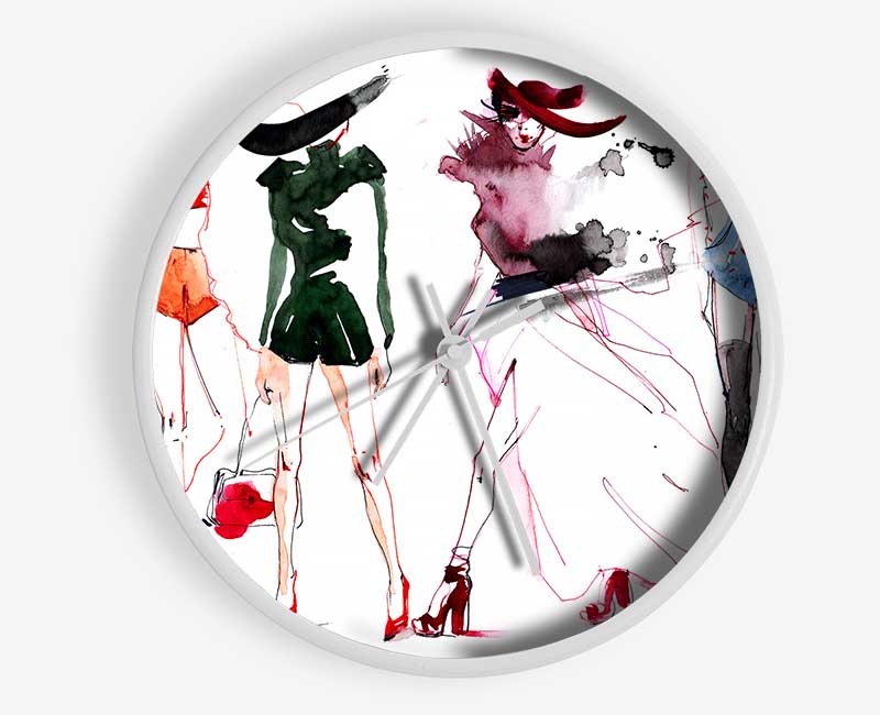 Summer Fashion Show Clock - Wallart-Direct UK