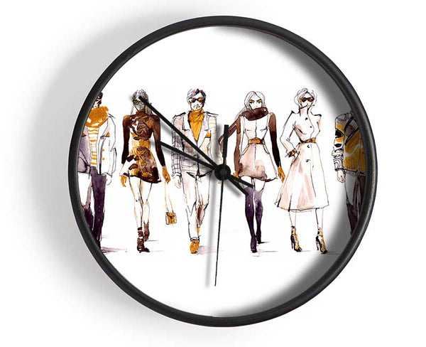 Winter Fashion Show Clock - Wallart-Direct UK