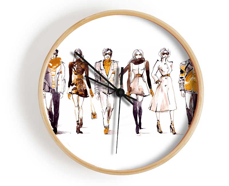 Winter Fashion Show Clock - Wallart-Direct UK