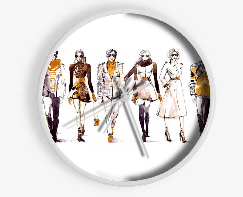 Winter Fashion Show Clock - Wallart-Direct UK