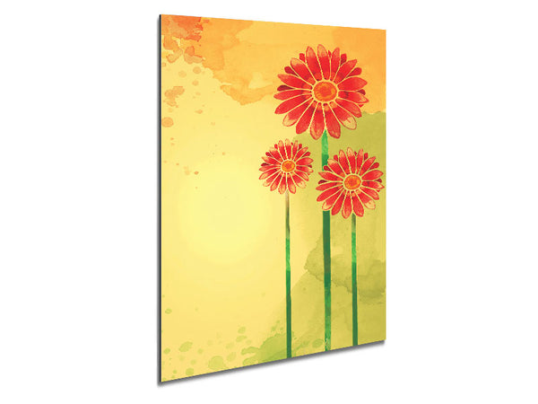 Trio Of Daisies Metal Print