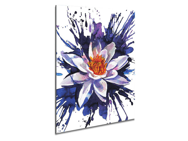 Water Lily Blues Metal Print