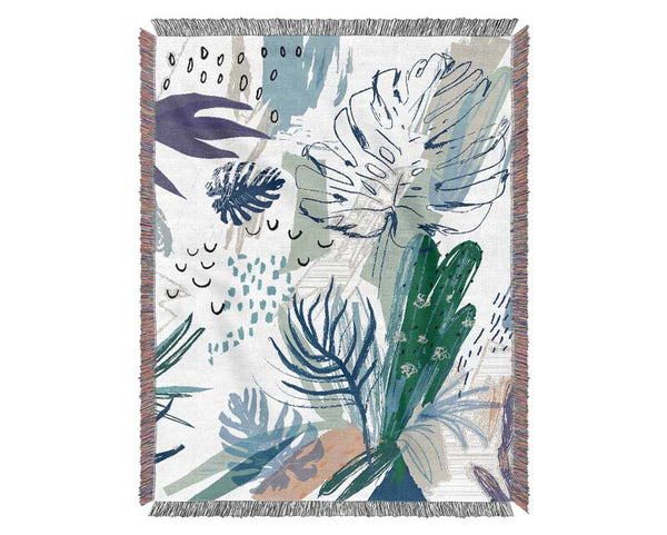 Jungle Abstract Woven Blanket