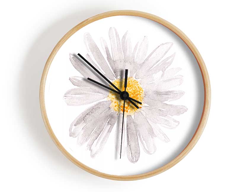 Grey Petal Beauty Clock - Wallart-Direct UK