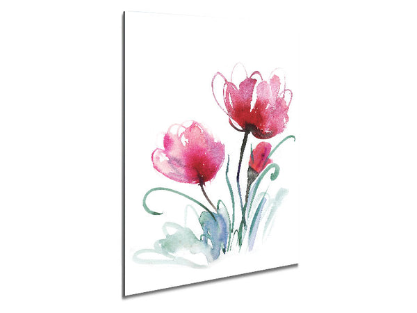 Trio Of Poppies Opening Metal Print