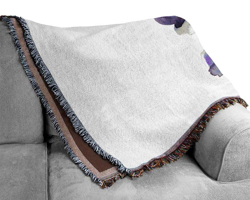 Periwinkle Before The Bloom Woven Blanket